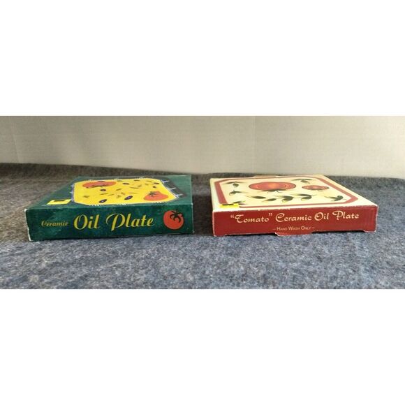 Olive Oil Dipping Bowl Ceramic Dish Giftco Tomato & Olive Graphics Box Lot/2 NEW - Picture 14 of 15